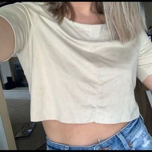 BCBGENERATION velvet crop top